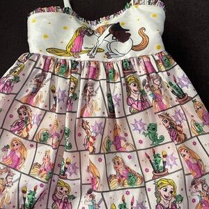Colorful Princess Print Kids Dress